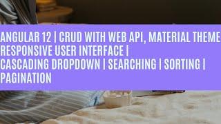 ANGULAR 12 | CRUD With WEB API, Material Theme Responsive interface  | Search | Sorting | Pagination