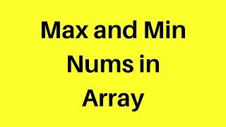 Find difference b/w Max and Min Numbers in Array in JavaScript