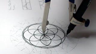 How to Draw an EASY Sacred Mandala | Step by Step Geometric Art Tutorial