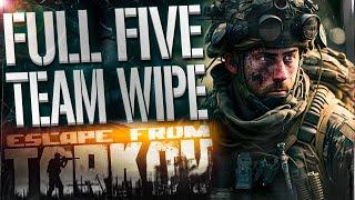 TARKOV INSANE! FULL FIVE TEAM WIPE!  - EFT WTF MOMENTS  #321 - Escape From Tarkov Highlights