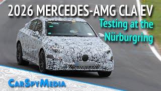 2026 Mercedes-AMG CLA EV Prototype Pure Electric 4-Door Coupe Caught Testing At The Nürburgring