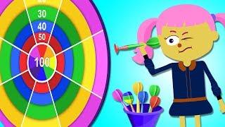 Darts Color Game | Funny Nursery Rhymes & Baby Songs by Teehee Town