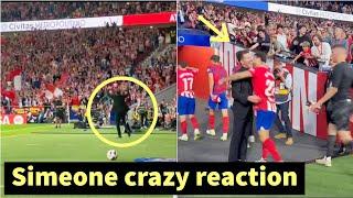 D.Simeone crazy reaction after winning their match against Real Madrid