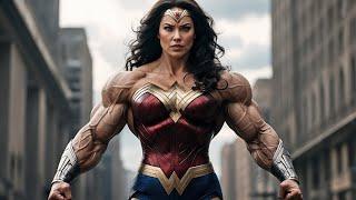 Wonder Woman vs Supergirl Female Muscle Growth Animation, Female muscle  Ai Muscle Women Muscle Girl