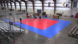 How to build an indoor volleyball court in 1 minute - timelapse