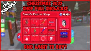 Showcasing the Santa's Festive Shop of Epic Minigames Christmas 2022