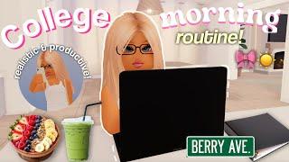 College Productive Morning Routine! | Roblox Berry Avenue Roleplay