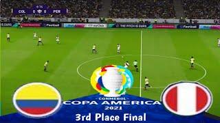 COLOMBIA v PERU | COPA America 2021 Third Place Final | GameplayPES 2021