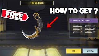 *NEW* How to Get FREE Karambit - Gold Glitter in COD Mobile?