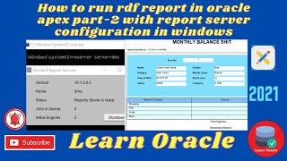 How to run rdf report in oracle apex part-2 with report server configuration in windows