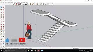 Staircase in Google Sketchup Learn in Hindi how to make staircase in  2023 New Trick Tips #sketchup