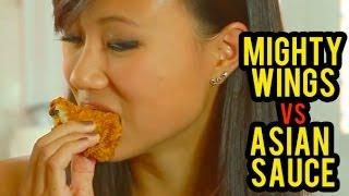 ASIAN MEAL TIME: Mighty Wings vs Asian Sauces | Fung Bros