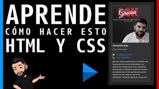  CÓMO HACER una TARJETA de perfil con HTML y CSS - Portfolio Web desde 0 parte 3