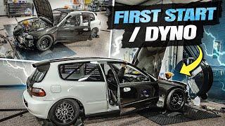 All Motor Pro Civic Build finished in 10 days! Dyno with Jamie Marsh!