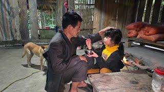 He was sick, the orphan girl helped him, went to pick oranges to exchange for porridge to eat.