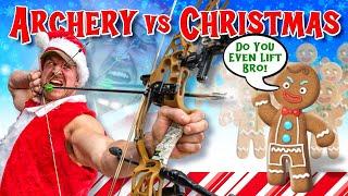 ARCHERY VS CHRISTMAS Slo-Mo Demolition 