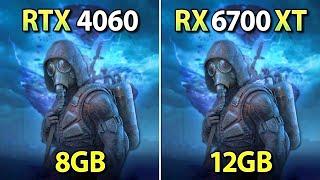 RTX 4060 vs RX 6700 XT - Test in 10 Games (1440p, DLSS 3 & FSR 3.1 Frame Generation)