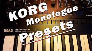 Korg monologue_Preset Demo