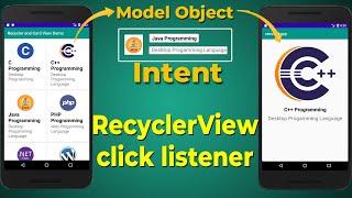 RecyclerView OnClickListener |  RecyclerView OnClickListener to New Activity | Part-4
