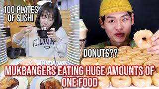 mukbangers eating HUGE amounts of ONE food