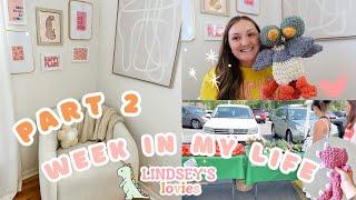 PART 2 Week in my life unemployed & running my business full-time! || Farmer's Market, Etsy, Crochet