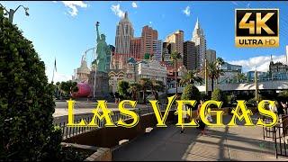 Virtual Walking Tour of strip Las Vegas 2022, Nevada, USA. 4K