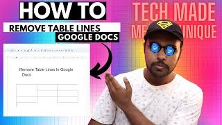 How to Remove Table Lines In Google Docs