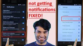 Not getting notifications for comments or replies to comments Youtube Phone or Tablet