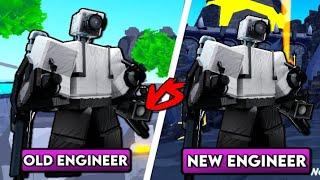 OLD ENGINEER VS NEW BUFF ENGINEER  (Toilet Tower Defense)