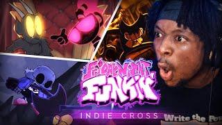 INSANE FNF INDIE CROSS FIGHTS REACTION