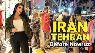 IRAN 2023 - Tehran Before Nowruz Night Walk Vlog ایران