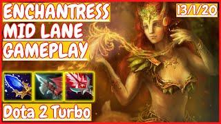 Enchantress 13/1/20 [MID LANE] [Gameplay DOTA 2 Turbo] 7.33