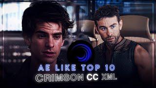 Ae like top 10 Crimson Cc Pack  | No password  | Alight motion Cc xml 