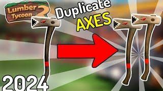 How to duplicate you're axe's in Lumber Tycoon 2 (GLICH METHOD)-very easy and usefull!!