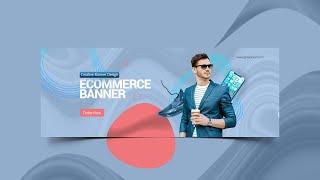 Ecommerce website Hero Banner Design | Adobe Photoshop Tutorial