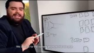 guy explaining things on whiteboard meme translated to english with captions