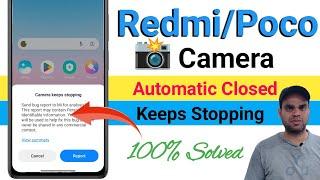 Camera open nahi ho raha | How to solve camera auto back /keeps stopping in redmi mobile | autoclose