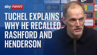 Thomas Tuchel recalls Marcus Rashford and Jordan Henderson as part of his first England squad