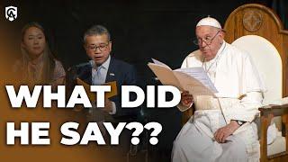 Did Pope Francis Say ALL Religions are EQUAL?