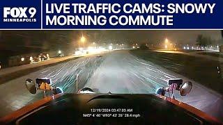 LIVE TRAFFIC CAMS | Snowy morning commute in MN