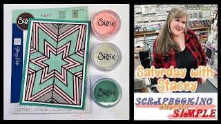 563 New Stacey Park Nod to Christmas Release by Sizzix. Learn Heat Embossing with a Kiss Cut Die Cut