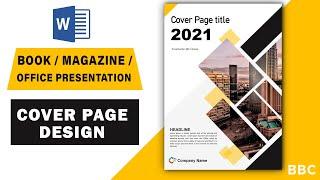 How to Design a cover page for Book or Magazine or Notebook or annual report | create front page