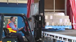 Loading pallets onto a truck tray safely