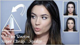 Cheap Makeup Sponge Application | Foundation, Contour, Highlight & Blush Tutorial | TheMakeupChair