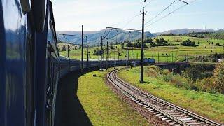 Преодолевая перевал в Карпатах  | Участок Славское - Воловец из окна поезда