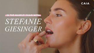 In the makeup chair with Stefanie Giesinger