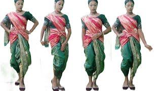 How to wear nauvari saree | Dhoti style saree draping | step by step