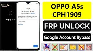 OPPO A5s FRP Unlock  | Oppo cph1909 Google account Bypass Without Pc