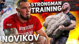 Novikov & Torokhtiy / Strongman training: Atlas Stone & Dumbbell workout. Preparation Arnold Classic
