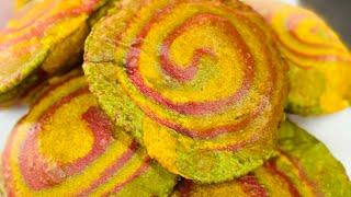 रेनबो पूरी (Rainbow puri recipe